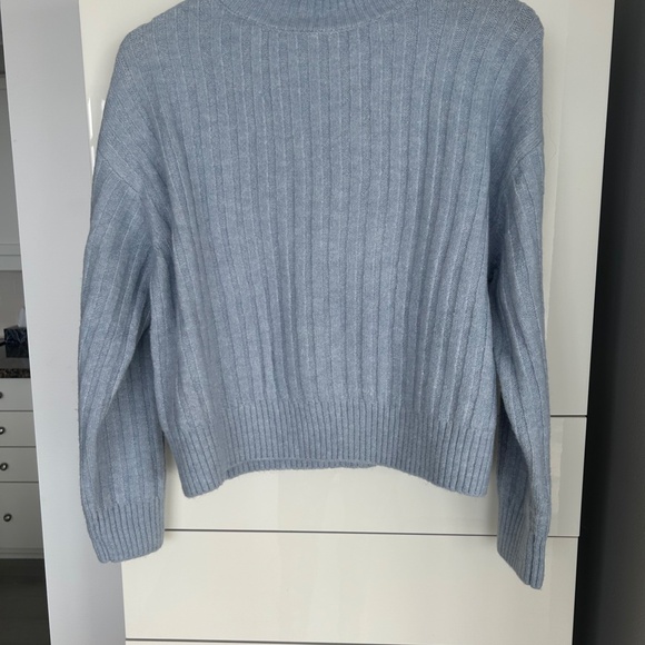 Sky Blue Rolled neck Cable Sweater Never Worn - Picture 5 of 6